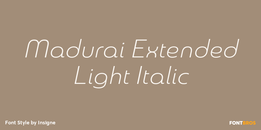 Madurai Extended Light Italic Poster