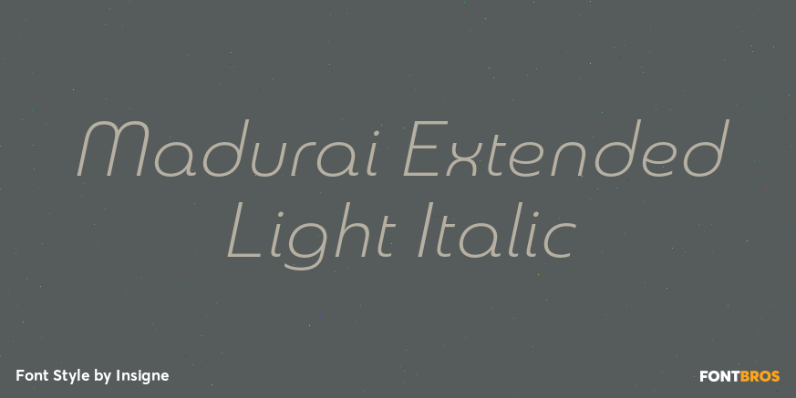 Madurai Extended Light Italic Poster