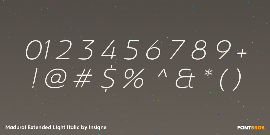 Madurai Extended Light Italic Font Poster #1