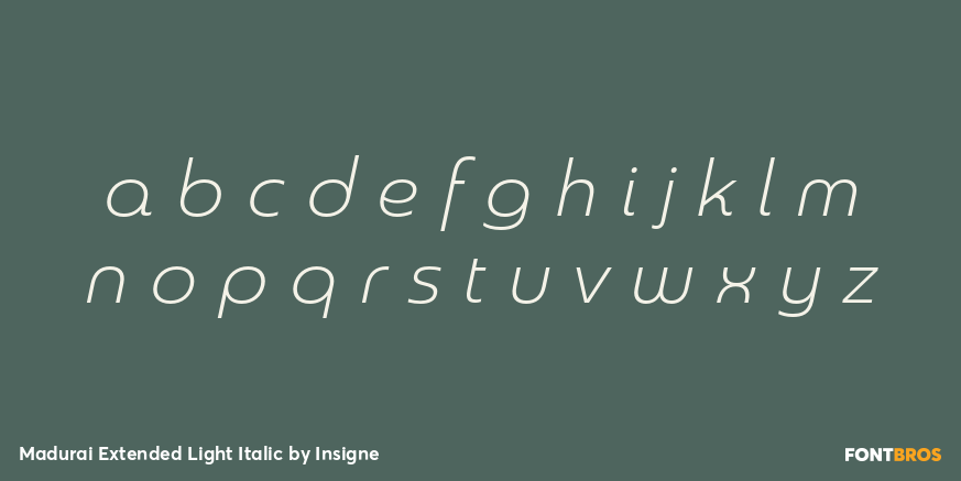Madurai Extended Light Italic Font Poster #3