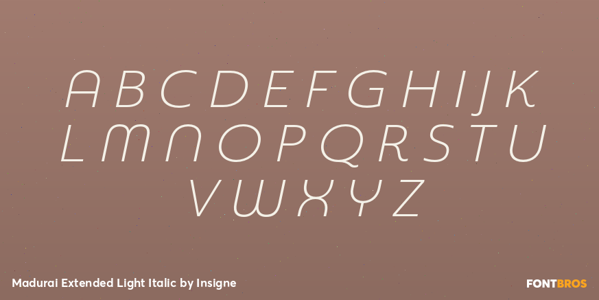 Madurai Extended Light Italic Font Poster #1