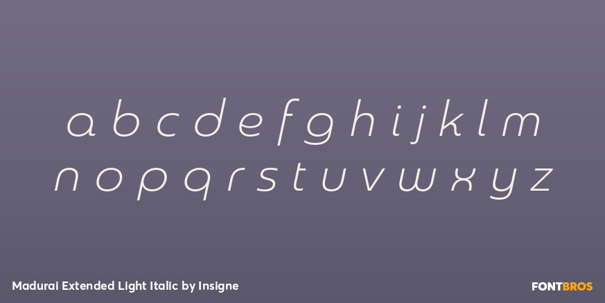 Madurai Extended Light Italic Font Poster #1