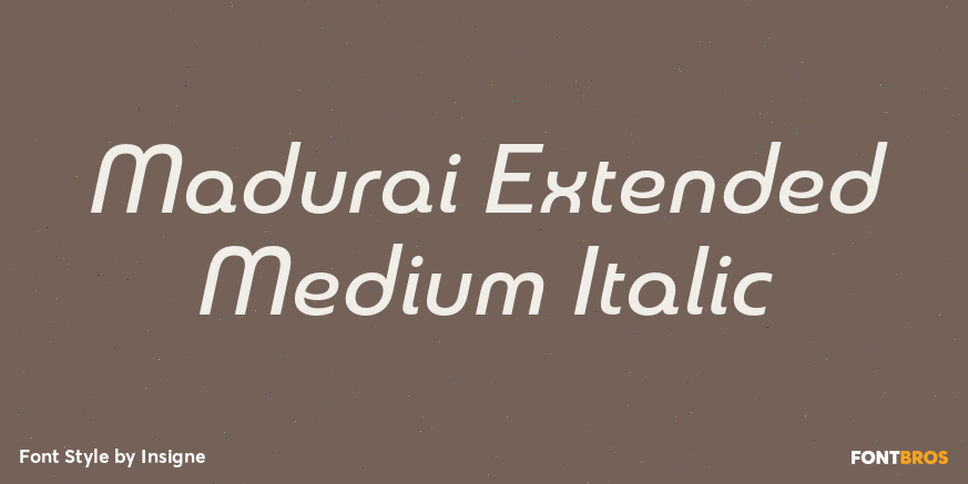 Madurai Extended Medium Italic Poster