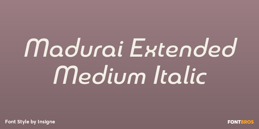 Madurai Extended Medium Italic Poster