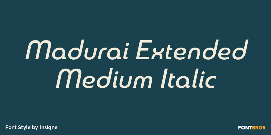 Madurai Extended Medium Italic Poster