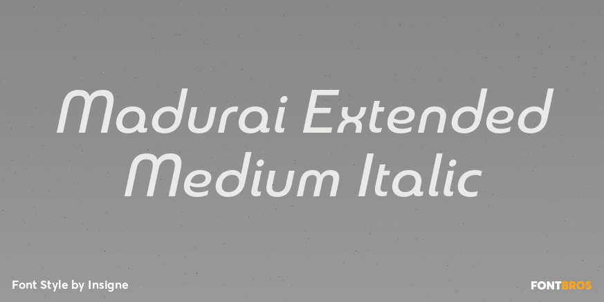 Madurai Extended Medium Italic Poster