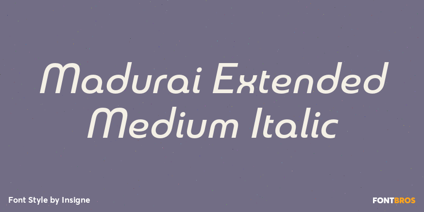 Madurai Extended Medium Italic Poster