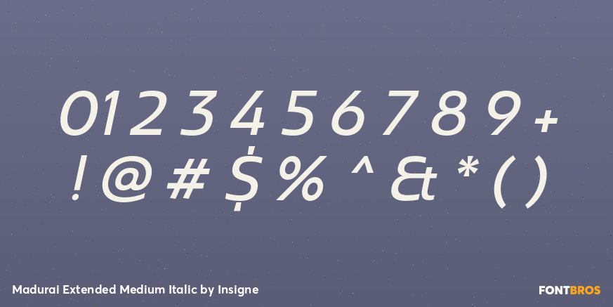 Madurai Extended Medium Italic Font Poster #1