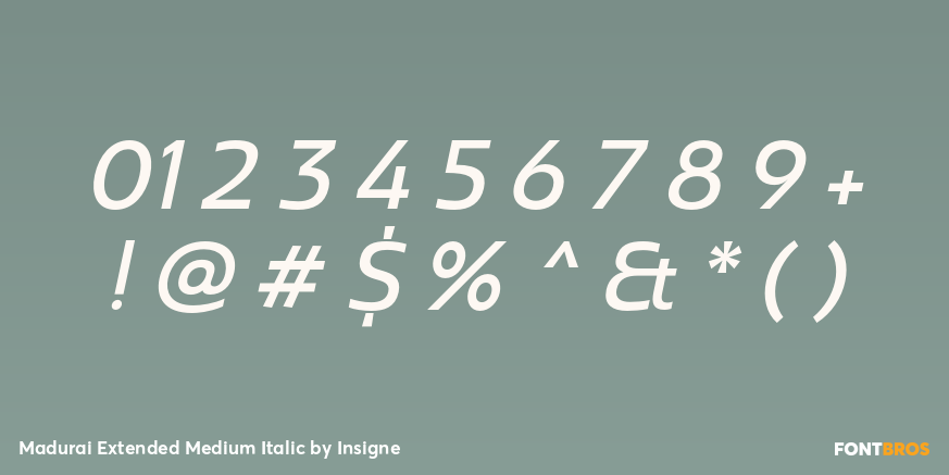 Madurai Extended Medium Italic Font Poster #4