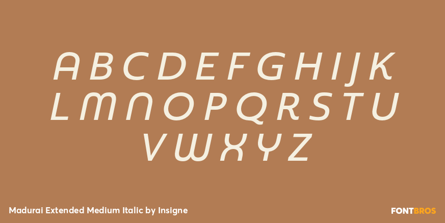 Madurai Extended Medium Italic Font Poster #1