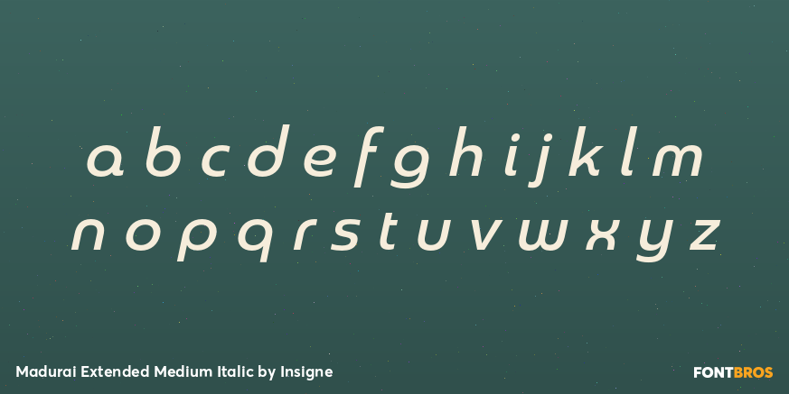 Madurai Extended Medium Italic Font Poster #1