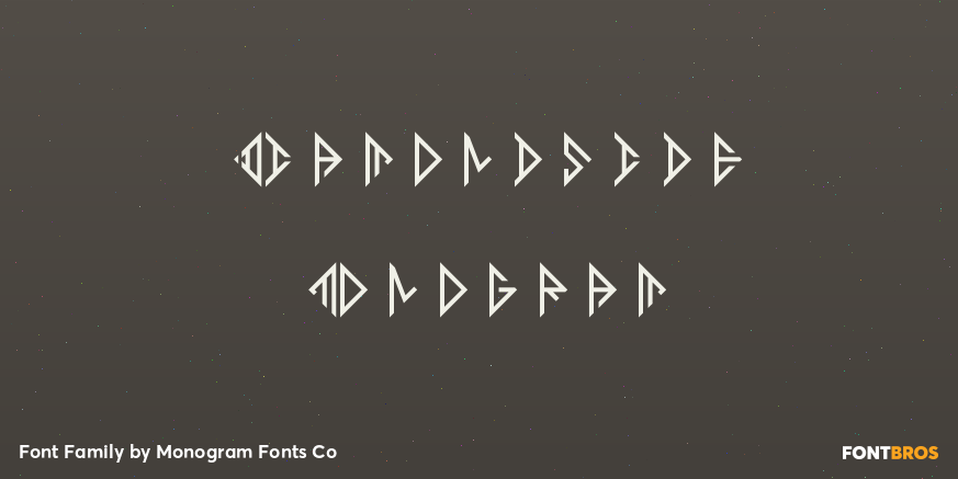 Diamondside Monogram Font Poster #1