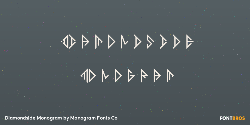 Diamondside Monogram Poster