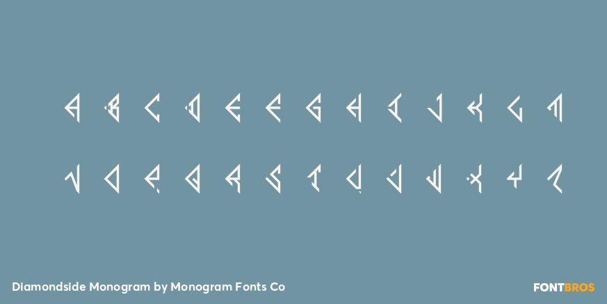 Diamondside Monogram Font Poster #2