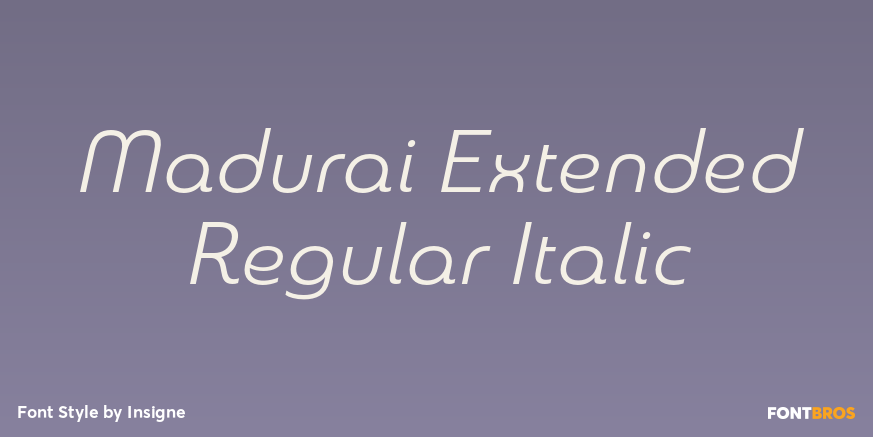 Madurai Extended Regular Italic Poster