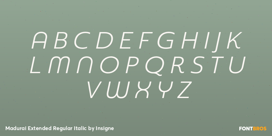 Madurai Extended Regular Italic Font Poster #1
