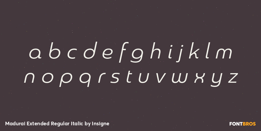 Madurai Extended Regular Italic Font Poster #1