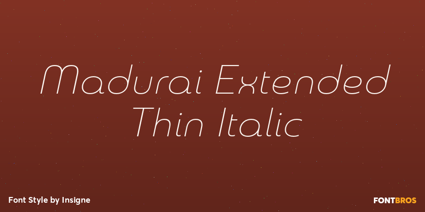 Madurai Extended Thin Italic Poster