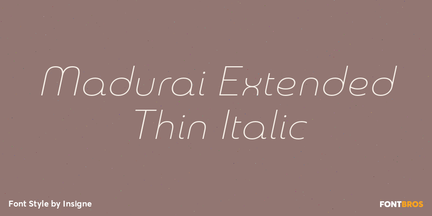 Madurai Extended Thin Italic Poster