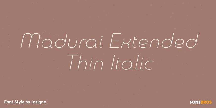 Madurai Extended Thin Italic Poster