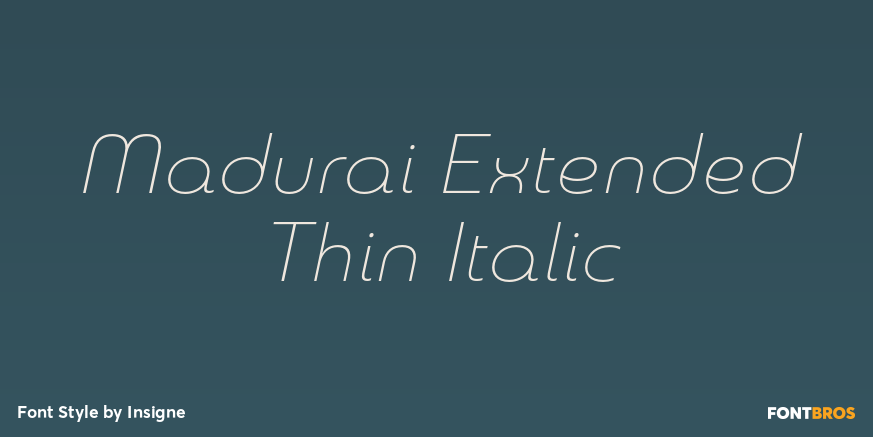 Madurai Extended Thin Italic Poster
