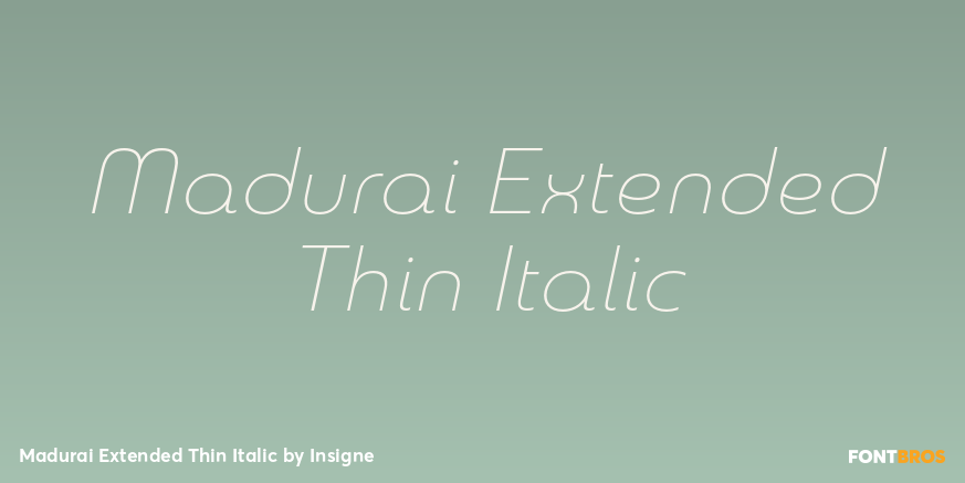 Madurai Extended Thin Italic Poster