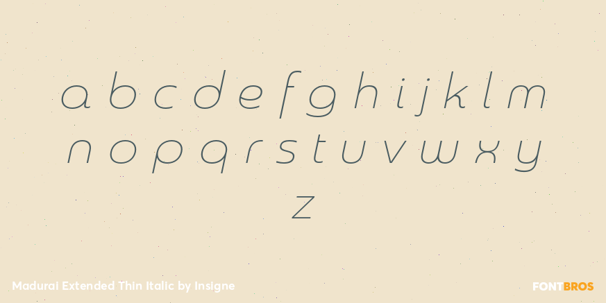 Madurai Extended Thin Italic Font Poster #1
