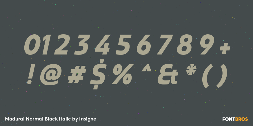 Madurai Normal Black Italic Font Poster #4