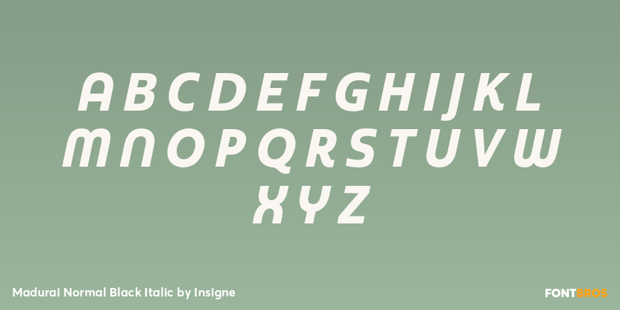 Madurai Normal Black Italic Font Poster #1