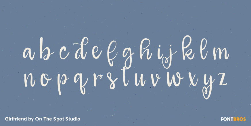 Girlfriend Font Poster #3