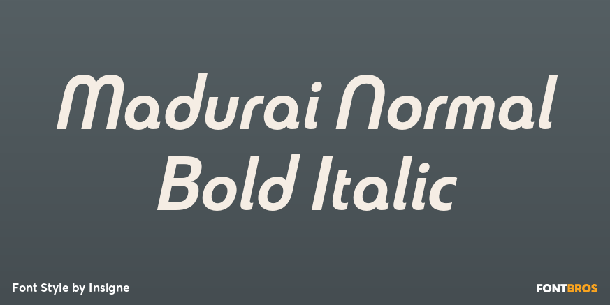 Madurai Normal Bold Italic Poster