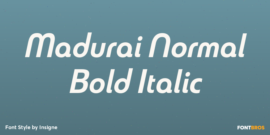 Madurai Normal Bold Italic Poster
