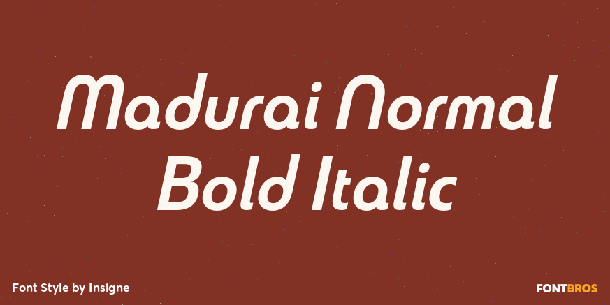 Madurai Normal Bold Italic Poster