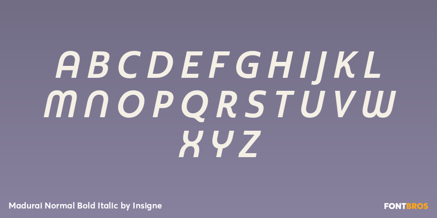 Madurai Normal Bold Italic Font Poster #2