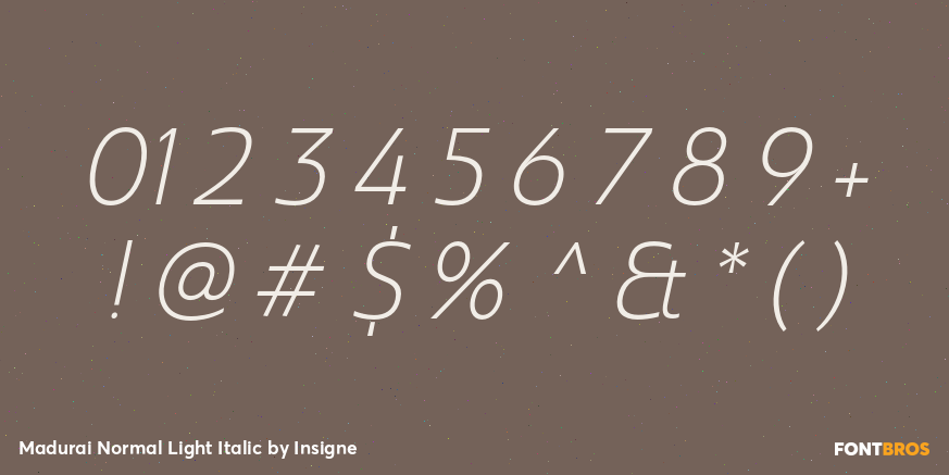 Madurai Normal Light Italic Font Poster #4