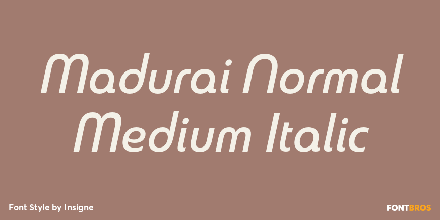Madurai Normal Medium Italic Poster
