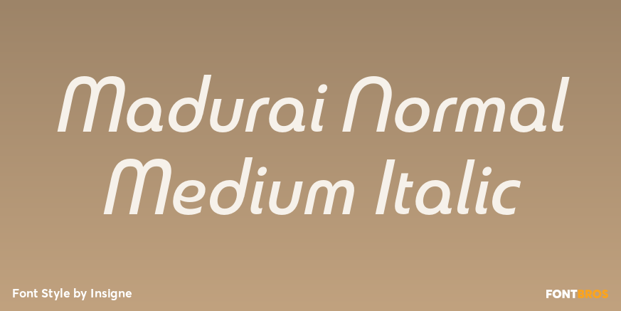 Madurai Normal Medium Italic Poster