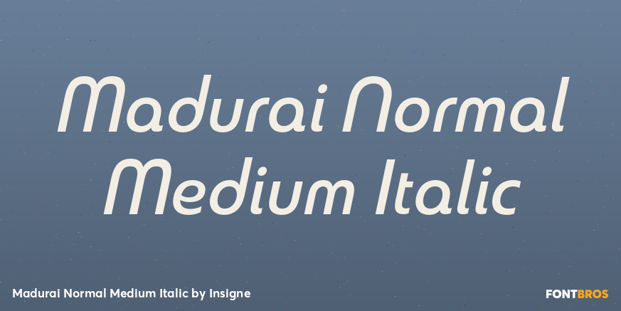 Madurai Normal Medium Italic Poster