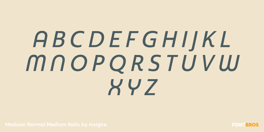 Madurai Normal Medium Italic Font Poster #2