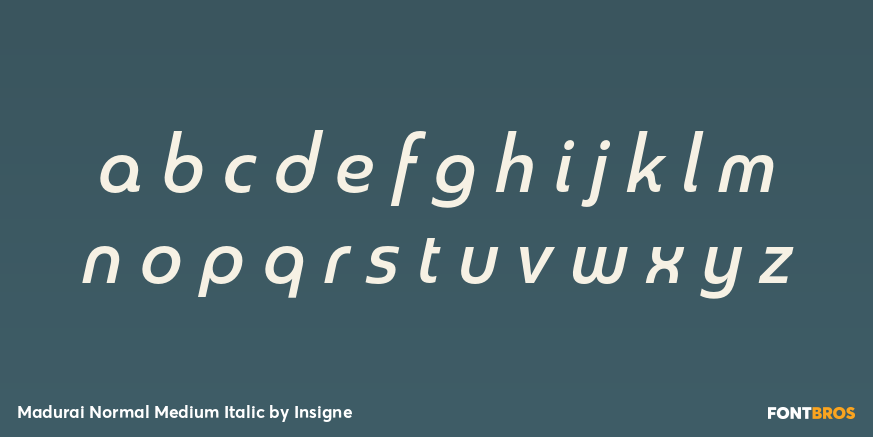 Madurai Normal Medium Italic Font Poster #3