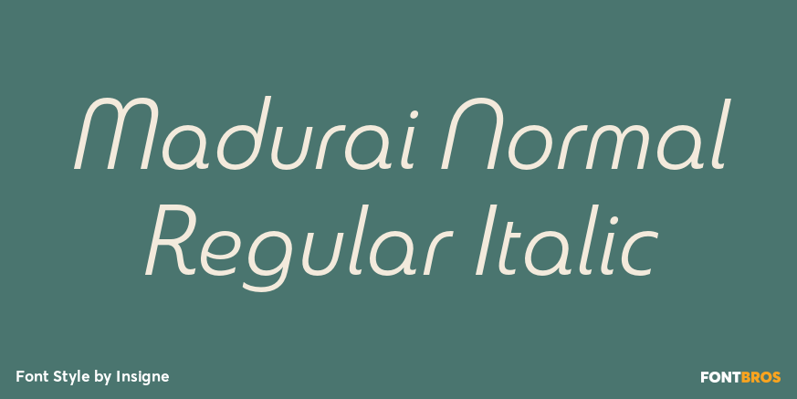 Madurai Normal Regular Italic Poster