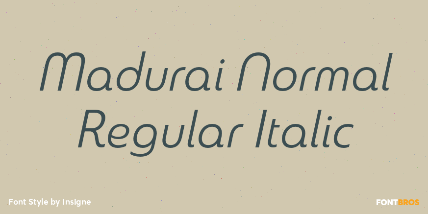 Madurai Normal Regular Italic Poster