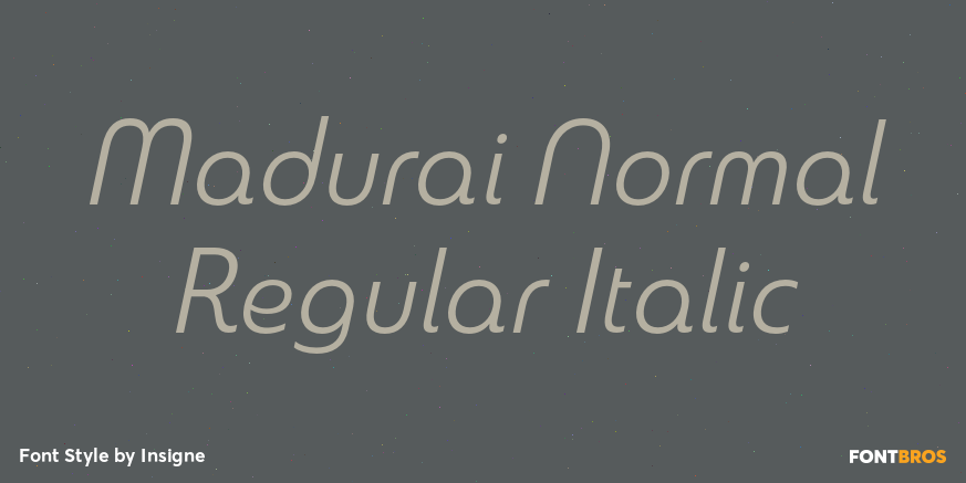 Madurai Normal Regular Italic Poster