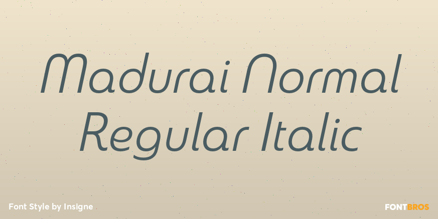 Madurai Normal Regular Italic Poster