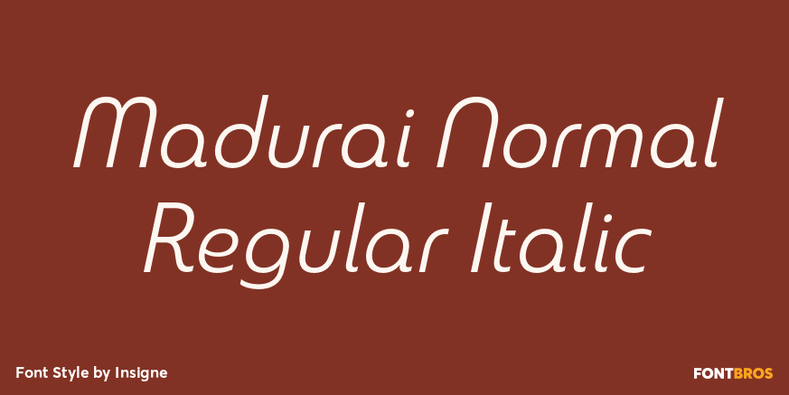 Madurai Normal Regular Italic Poster