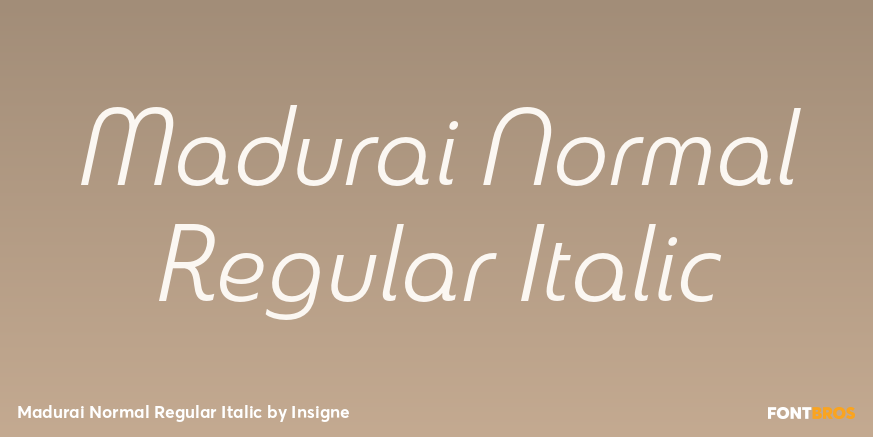 Madurai Normal Regular Italic Poster