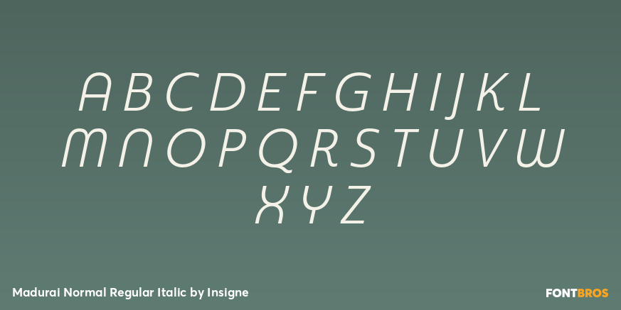Madurai Normal Regular Italic Font Poster #1