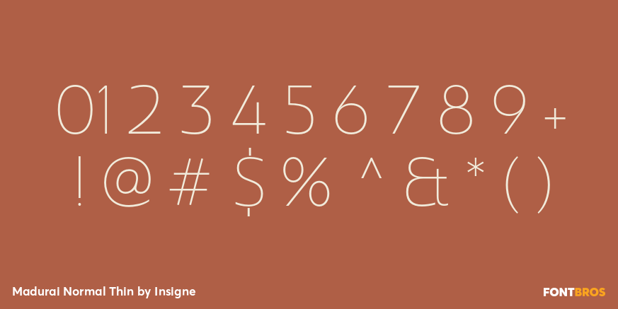 Madurai Normal Thin Font Poster #1