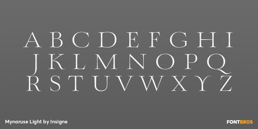 Mynaruse Light Font Poster #1