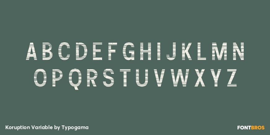 Koruption Variable Font Poster #2